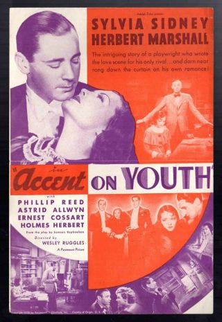 Accent On Youth - 1935 Sylvia Sidney,  Herbert Marshall,  Phillip Reed