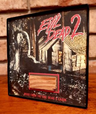 Evil Dead Ii Framed Location Cabin Wood Piece Movie Prop Relic