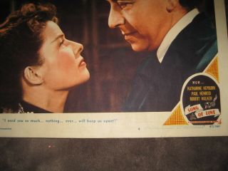 RARE 1947 Lobby Card 4 Song of Love Katharine Hepburn and Paul Henreid 2
