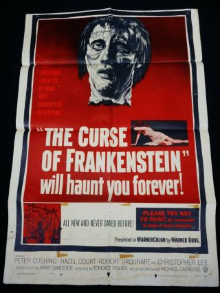 The Curse Of Frankenstein 1957 Christopher Lee Cushing Classic Horror