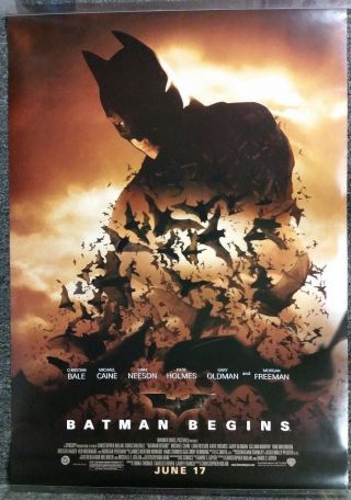 Batman Begins 2005 Ver C Ds 2 Sided 27x40 " Movie Poster Christian Bale