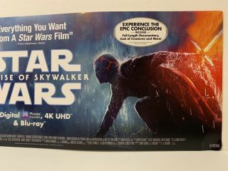 Star War: The Rise Of Skywalker Movie DVD Blu - ray Store Display Shelf Sign 2