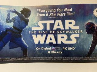 Star War: The Rise Of Skywalker Movie DVD Blu - ray Store Display Shelf Sign 3