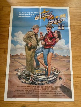1980 Smokey And The Bandit 2 Orig One Sheet Movie Poster Burt Reynolds -