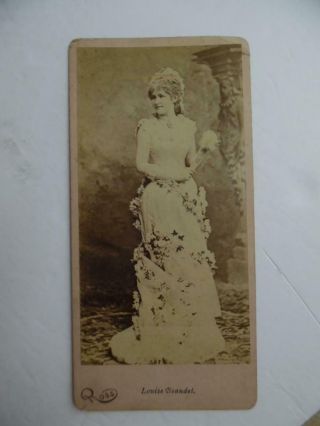 1881 Louise Beaudet Victorian Stage Actress Cabinet Card Photo Silent Movie Star