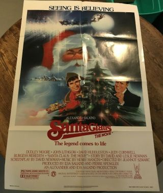 Santa Claus The Movie 1985 Vintage 27 " X41 " One Sheet Movie Poster John Lithgow