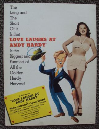 Love Laughs At Andy Hardy Mickey Rooney Trade Ad Dorothy Ford Bikini