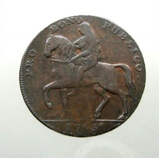 1795 Large Copper Half Penny _conder Token_lady Godiva On Horse_coventry