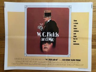 W.  C.  Fields And Me (1976) 1/2 Half Sheet 22x28 Movie Poster Vtg Rod Steiger