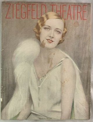 1928 Ziegfeld Theatre Program Show Boat Marilyn Miller Broadway Follies Girls