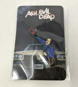 Fright Rags Starz Ash Vs Evil Dead Bruce Campbell Lapel Enamel Pin Fp20