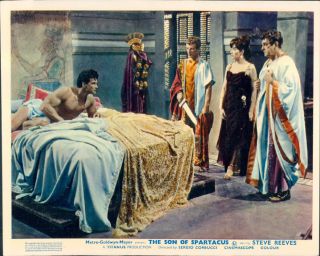 Son Of Spartacus Steve Reeves Barechested Gianna Maria Canale Lobby Card