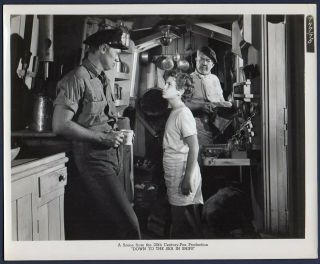 Richard Widmark & Dean Stockwell Child Actor Down To The Sea In Ships Orig Photo