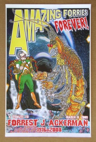 Famous Monsters Forry Ackerman Forries Forever 11x17 2009 Tribute Poster
