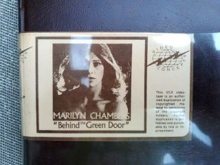 Behind The Green Door Early Vhs Marilyn Chambers