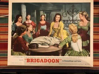 Brigadoon 1954 Mgm 11x14 " Musical Lobby Card Cyd Charisse Sings A Famous Song