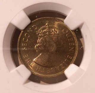 1979 Hong Kong 10 Cents Ngc Ms 62