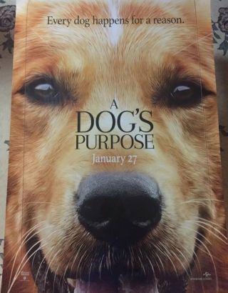 A Dogs Purpose Authentic 27x40 D/s Rolled Movie Poster.