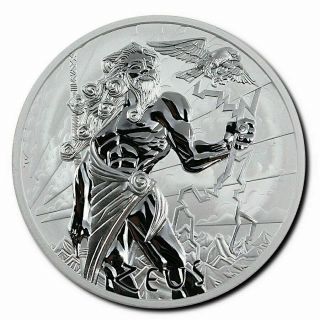 2020 Tuvalu Zeus Gods Of Olympus 1 Oz Silver Coin Bu In Capsule
