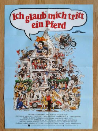 John Belushi: Animal House German1 - Sheet Poster Vintage John Landis Sutherland