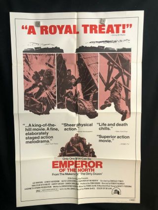 Emperor Of The North Pole 1973 One Sheet Movie Poster Lee Marvin Ernest Borgnine