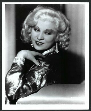 Mae West In Vintage Glossy Stunning Portrait Photo