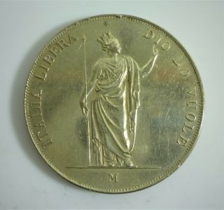 Italy Lombardy 1848 Milan 5 Lire