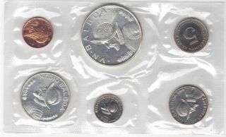 Panama - Bank 6 Dif Proof Coins Set 1 Centisimo - 1 Balboa 1969 Year Silver