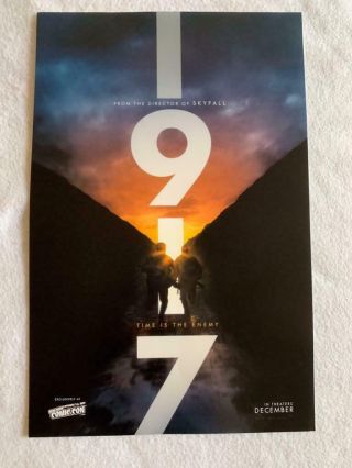 1917 - 11 " X17 " Promo Movie Poster Nycc 2019 Sam Mendes