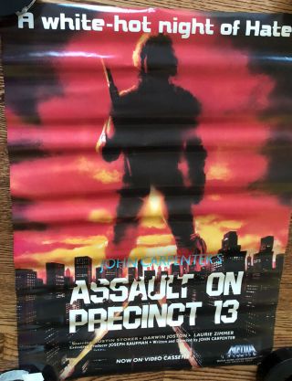 Assault On Precinct 13 1976 Movie Poster Video Release John Carpenter
