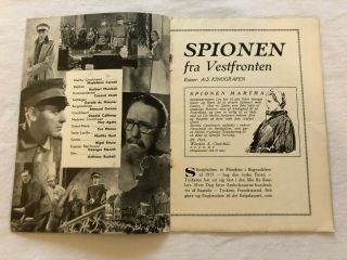 I Was a Spy Herbert Marshall Conrad Veidt M.  Carroll 1933 Danish Movie Program 3
