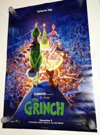 The Grinch Movie Poster 2 Sided 27x40 Dr.  Seuss
