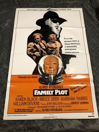 Family Plot 1976 Movie Poster 27x41 Alfred Hitchcock’s
