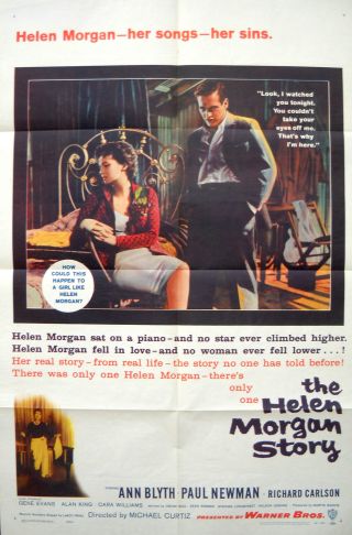The Helen Morgan Story Movie Poster Ann Blyth & Paul Newman 1sht