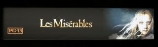 Les Miserables Movie Theater Mylar/poster/banner Large 25 X 5 2012 Single - Sided