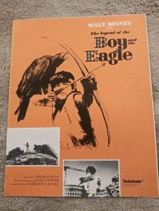 The Legend Of The Boy And The Eagle Vintage Press Book 1967
