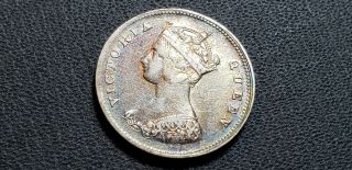 Hong Kong 10 Cents 1868 Victoria 2
