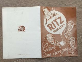 Pack Up Your Troubles The Ritz Brothers Jane Withers 1939 Danish Movie Program