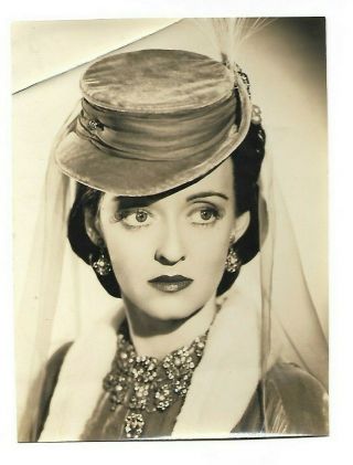 1930s Lovely Bette Davis Stylish Pose Portrait Vintage Photo 199