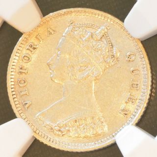 1888 China Hong Kong 10 Cent Victoria Silver Coin Ngc Au Details