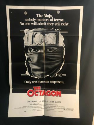 The Octagon 1980 One Sheet Movie Poster Martial Arts Karate Kung Fu Chuck Norris