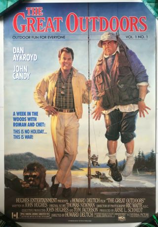 The Great Outdoors Video Poster 1988 Canada 27x39 John Candy Rolled Vtg
