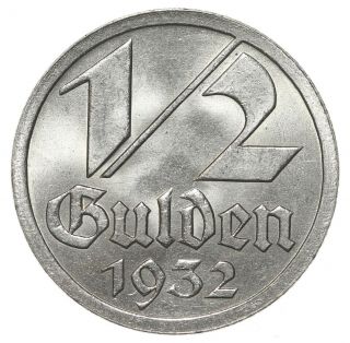 Danzig 1/2 Gulden 1932 - Grade - Poland