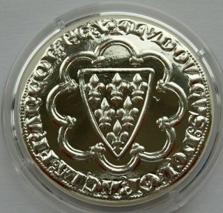 France Silver 10 Francs 2000 Louis Ix Gold Ecu Coin Design Proof Coin