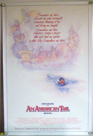 An American Tail Rolled Orig 1sh Movie Poster Don Bluth Animation (1986)