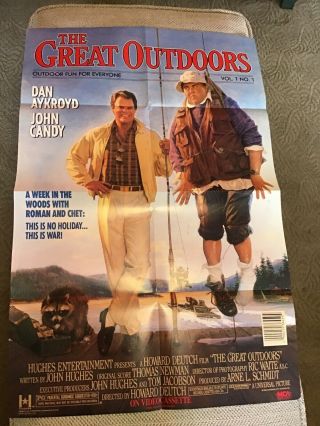 Vintage Movie Poster The Great Outdoors Vhs Tape Advertising 27x41