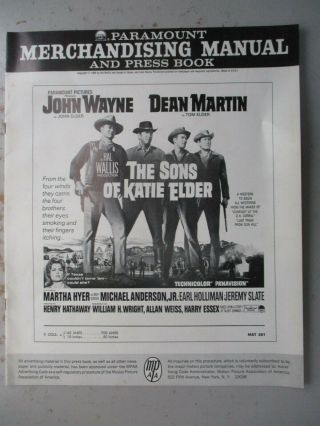 Pressbook - The Sons Of Katie Elder - 1965,  John Wayne