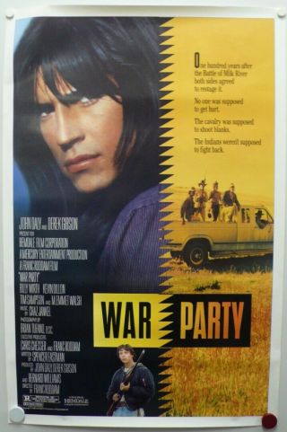 War Party 1988 Billy Wirth,  Kevin Dillon,  M.  Emmet Walsh,  Tim Sampson - One Sheet