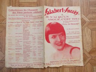 Louise Brooks Prix De Beaute 1930 Red French Sheet Music