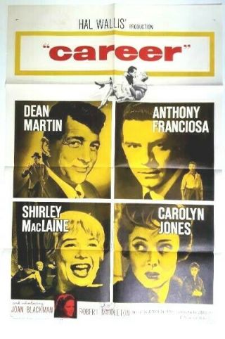 Career - 1959 Full - Sheet Movie Poster - Frank Sinatra,  Shirley Maclaine